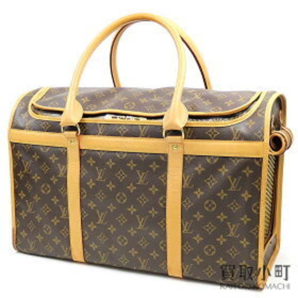 Louis Vuitton Sacchiyan Dog Carrier Bag Mesh Window Pet Animal LV